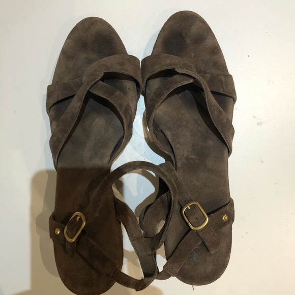 Ugg Australia Brown Suede Wedge sandals 7,5 - Picture 1 of 4